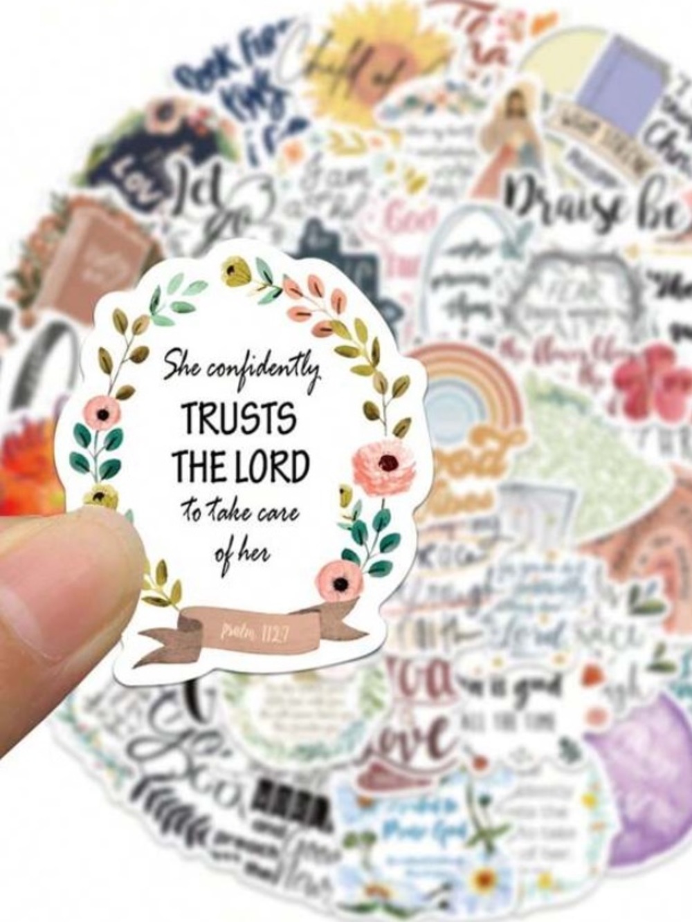 50pk Christian Inspirational Sticker Set - 50 Pieces!